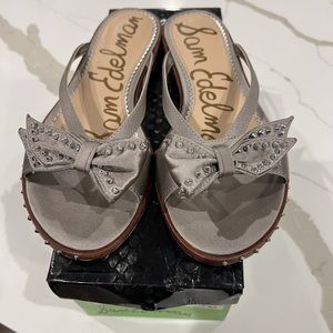 Sam Edelman Dariel Grey Satin sandal